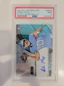 2023 WC QB1 On/Clock Drake Maye AU-PLT-Mojo-Teal 1/1 - Bild 1 von 2