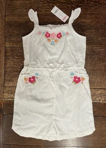 Gymboree Girls White Shorts Jumper | Flowers | Size 10 | NWT - Picture 1 of 4