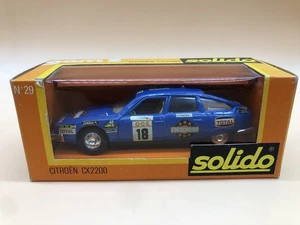 Vintage Solido  Citroen  CX 2200 #18 4e Rallye MAROC 1976  No29 Mint  Rare Box - Picture 1 of 12