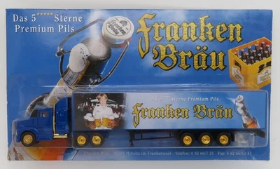 GRELL HÜMMER HO 1/87 CAMION SEMI RIMORCHIO KENWORTH T800 SZ FRANKEN BRÄU BOX - Immagine 1 di 4
