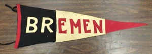 VTG. 1930s BREMEN PENNANT BANNER 24" GERMANY SHIP NAUTICAL BLACK RED WHITE flag - Picture 1 of 6