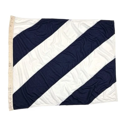 Grande Vintage Cosido Náutico Marítimo Señal Bandera Barco Arte Paño OTAN 6 Seis Foto 1 de 4