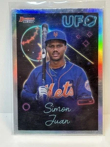 2022 BOWMAN CHROME UFO INSERT NEW YORK METS - SIMON JUAN #UFO-19 - Picture 1 of 2