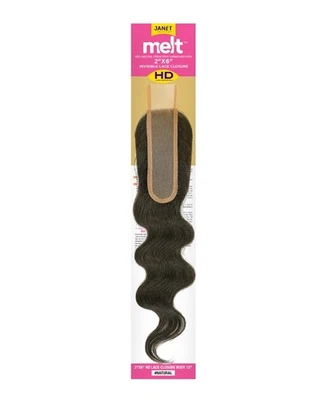 Janet MELT™ 100% Natural Virgin Remy Hair 2X6 HD Invisible Lace Closure - BODY - Image 1 of 4