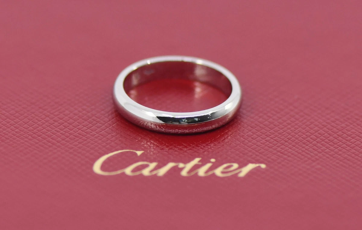 Cartier Platinum Fine Rings without Stone Ring 950 Metal Purity