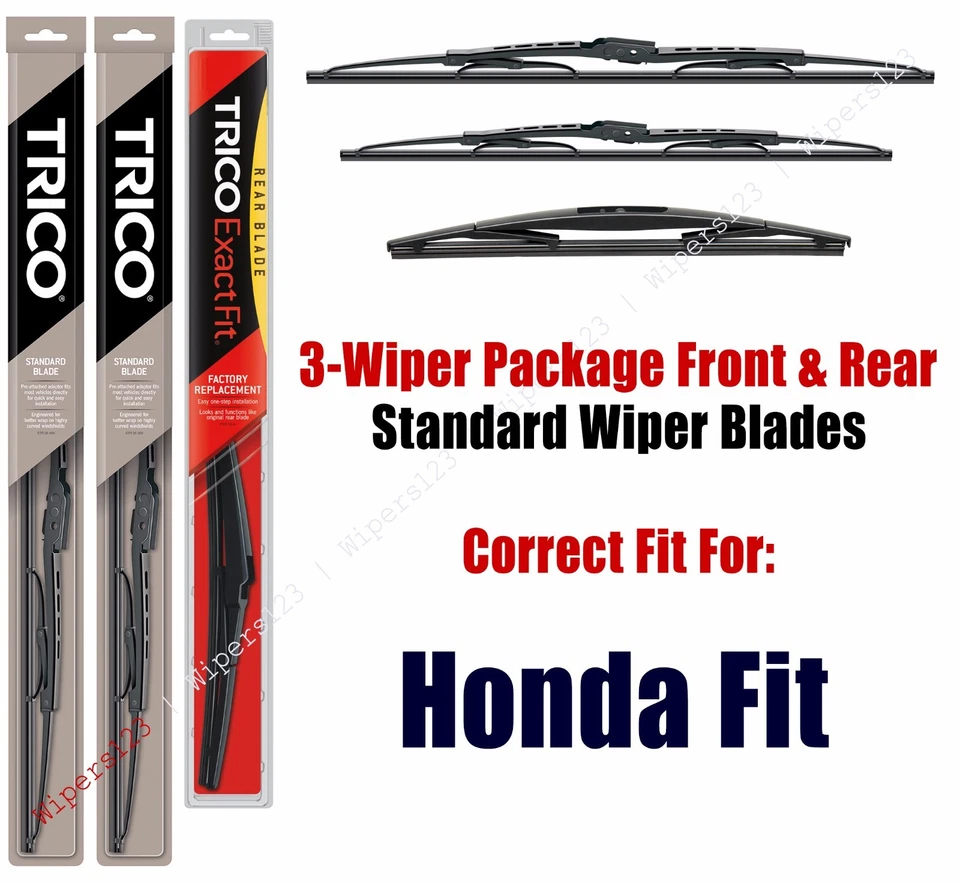 Комплект из 3 стеклоочистителей передние и задние стандартные для 2009+ Honda Fit - 30260/130/14B - Изображение 1 из 1