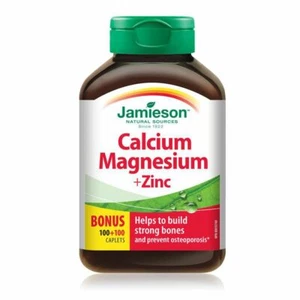 Jamieson Calcium & Magnesium with zinc, 200 caplets BONUS - Picture 1 of 2
