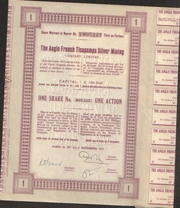 THE ANGLO FRENCH TICAPAMPA SILVER MINING (FRANCE GRANDE-BRETAGNE PEROU) (P) - Bild 1 von 1