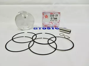TAIDA 204cc - 232cc (67mm BORE) FORGED FLAT TOP PISTON & RINGS SET - Picture 1 of 5