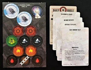Tarjetas de tácticas, fichas de Marvel Crisis Protocol Quicksilver + Scarlata SOLAMENTE Bruja - Imagen 1 de 1