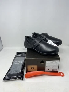 Anodyne No 51 Leather Comfort Casual/Work Black Shoes Women's Size: 7W + Extras - Picture 1 of 13