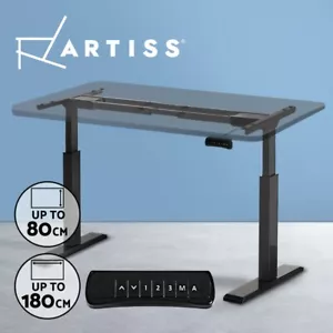 Artiss Standing Desk Frame Only Dual Motor Motorised Adjustable 100KG Load Black - Picture 1 of 8
