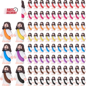 100 Pack Mini Jesus Figurines Bulk Little Jesus Figures Toys Religious Jesus Dol - Picture 1 of 12