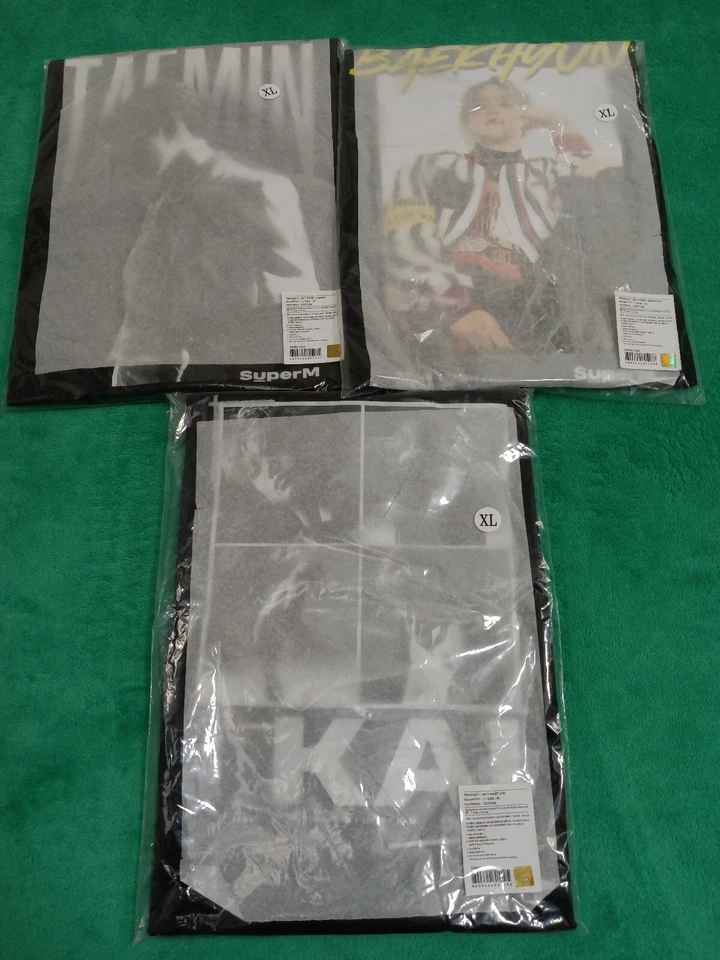 LOT OF 3 New - SuperM - Taemin/Kai/baekhyun AR T-shirt - Kpop SIZE XL Runs Wide - Image 1 of 1