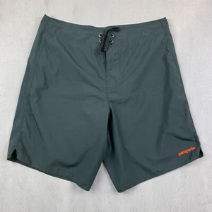 Patagonia Mens Swim Shorts 33 Black Light & Variable Surf Trunks Unlined Beach - Picture 1 of 6