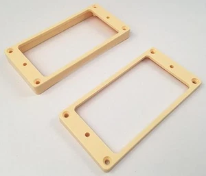 Allparts PC-0733-028 Humbucker Mounting Ring Set - Cream Curved for Les Paul - Picture 1 of 2