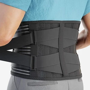 Breathable Lower Back Support Belt with 6 Stays for Pain Relief - XL Size - Picture 1 of 10