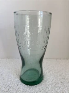 McDonald's Famous 15 Cent Hamburger Green Tint Drinking Glass Retro Series 1948 - Picture 1 of 4