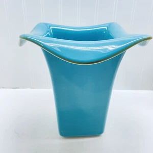 Ceramic Vase Southern Living At Home Tuscan Blue Aqua Turquoise 9" - Picture 1 of 9