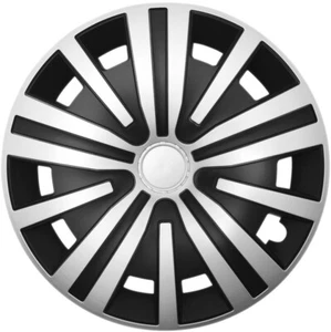4x14" Embellecedores Cubiertas de rueda para Honda Jazz - Plateado/Negro 14" - Imagen 1 de 5