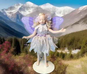 Porcelain Fairy Doll/Figurine On A Stand. Amazing Details, Jointed Limbs. 4.5”H - Picture 1 of 11