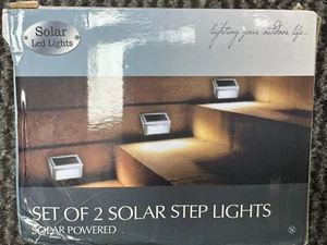 LED Solar Garden Lights Lighting Stainless Steel Solar Stairs Fencing Light - Picture 1 of 4