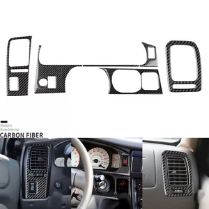 6Pcs Real Carbon Fiber Dashboard Air Vent Outlet Cover For Toyota Tacoma 2001-04 - Picture 1 of 20