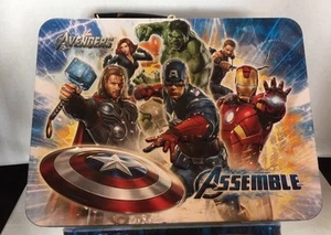 Marvel Avengers Carry All Lat Lunch Box, 2012 Capitán América Hulk Iron Man - Imagen 1 de 6