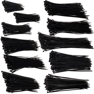 Set fascette nere 100 pz 2,5 - 7,2 mm connettore cavo fascette per cavi fascette - Foto 1 di 23