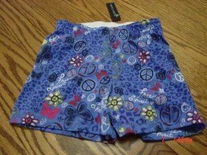 Girls Printed Shorts by Faded Glory Blue Multicolor - Picture 1 of 2