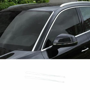 For Audi Q5 2018-2021 Silver Car Front Windshield Side Strip Cover Trim Stainles - Picture 1 of 9