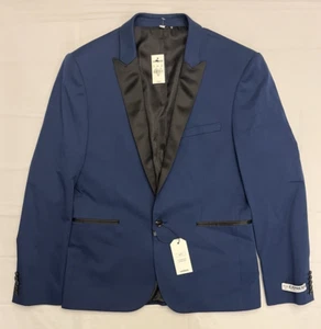 NWT Express Innovator Extra Slim Stretch Blazer Men's Navy Size 38S Suit Jacket - Picture 1 of 12