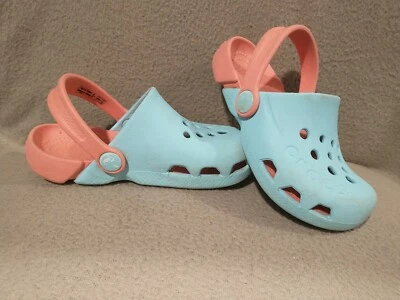 Crocs девочек электро сабо сандалии синий цвет блок слинга вырез слипоны C9 - Изображение 1 из 4