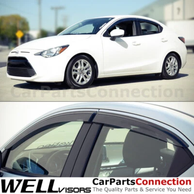 Viseras de ventana WellVisors 16-20 Scion iA Toyota Yaris lluvia sol deflectores de viento Foto 1 de 4