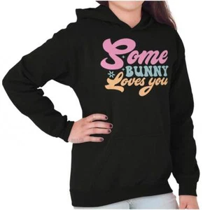 Cute Spring Easter Pun Some Bunny Loves You Youth Girls Hoodie Sweatshirts Kids - Picture 1 of 7