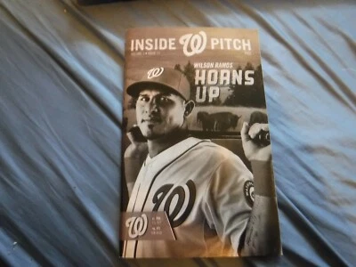 2014 Washington Nationals Inside Pitch Program Wilson Ramos Gio Gonzalez Card - Image 1 of 4