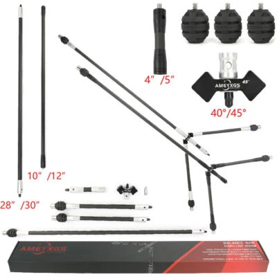 28" 30" Bow Stabilizer Balance Bar Kit Rod 3K Carbon Archery Recurve Bow Hunting - Image 1 of 4