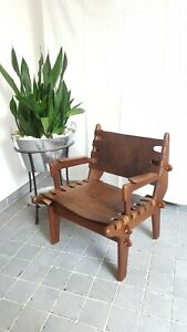 Culte : fauteuil fauteuil - cuir bois
