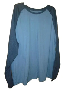 Nueva camiseta de béisbol para hombre azul y gris cuello redondo manga larga 3XL - Imagen 1 de 1