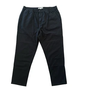 Outerknown Beach Jeans Pants Pitch Black Organic Cotton Coastal Men’s XL NEW - Picture 1 of 11