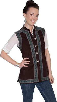 Scully Women's Liza Premium Ultra Soft Suede Vest Brown Outerwear Large - Image 1 of 2