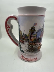 6.5" 3D Walt Disneyland Stein Mug Cup Cinderella's Castle & Main Street - Picture 1 of 20