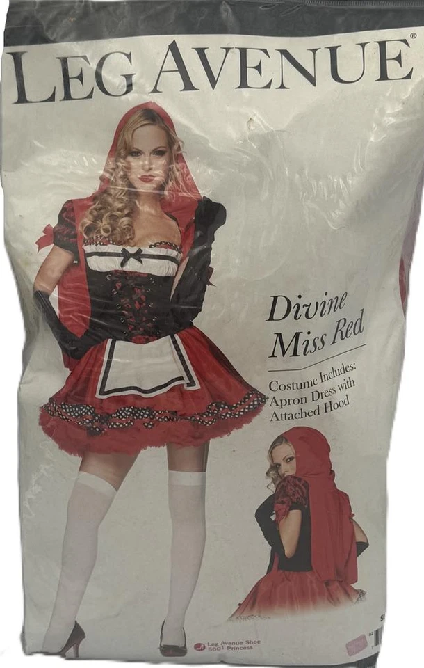 Divine Miss Red Adult Women's Alluring Dress Costume - Red/Black - Medium - 8/10 - Image 1 of 1
