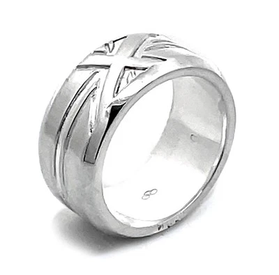 LINKS OF LONDON Men's Sterling Silver 925 2012 Union Jack Flag Ring S NEW - Image 1 of 2