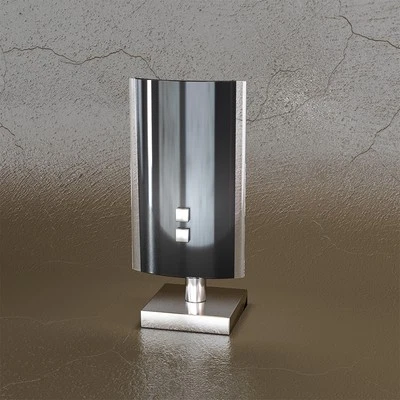 Abatjour Contemporaneo Shadow Metallo Bianco Vetro Nero 1 Luce G9 - Immagine 1 di 3