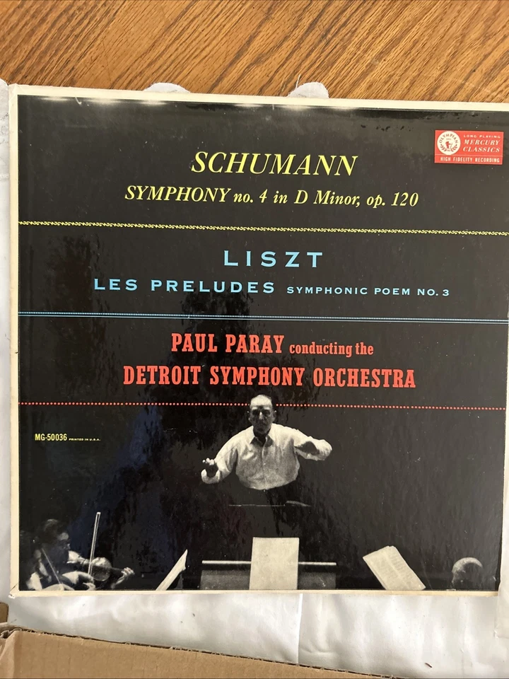 MERCURY OLYMPIAN Schumann SYMPHONY #4 Liszt LES PRELUDES Paray MG-50036 - Image 1 of 4