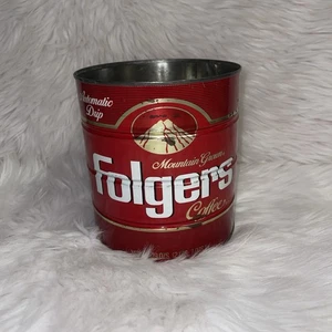 Vintage 1984 Folgers Kaffeedose Automatic Drip 2lb 7oz Dose Mountain Grown leer - Bild 1 von 7