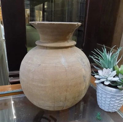 Water Jug, Wood Pot, Wood Vase, Rustic Planter, Modern Farmhouse, European J, - Image 1 of 4