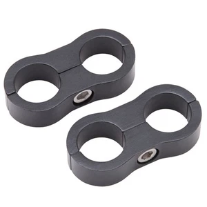 Russell 654303 Hose Separator (2) -6AN (3/8 ) Ports Black Anodized Finish 1/Pkg. - Picture 1 of 3