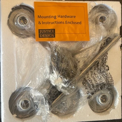 Justice Design GROUP CHA-8510-NCKL 4 Fixture Light CHANDELIER NICKEL FREE SHIP - Image 1 of 4